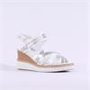 Tamaris Alis Strappy Wedge Sandal - White Combi