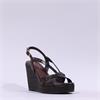 Tamaris Cynara Croc Wedge Heel Sandal - Mocca