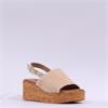 Tamaris Santini Cork Platform Slingback - Beige