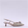Tamaris Marilu Low Heel Slingback - Pearl Sparkle