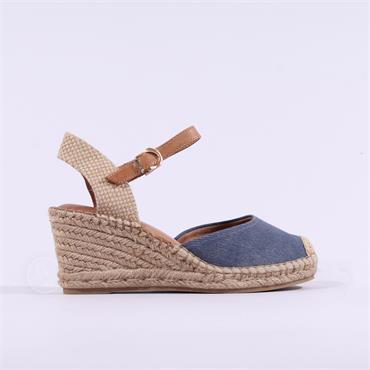 Tamaris Eloisee Closed Toe Espadrille - Blue Combination