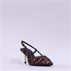 Tamaris Nyra Two Strap Slingback Court - Leopard Print