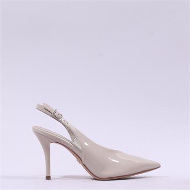 Tamaris Gabbe Pointed Slingback Heel - Beige Patent