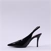 Tamaris Gabbe Pointed Slingback Heel - Black Patent
