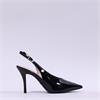 Tamaris Gabbe Pointed Slingback Heel - Black Patent