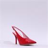 Tamaris Gabbe Pointed Slingback Heel - Red Patent