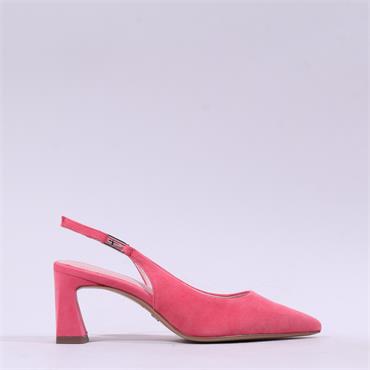 Tamaris Aquila Pointed Slingback Heel - Pink Suede