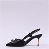 Tamaris Kora Slingback Pencil Heel - Black Leather
