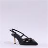 Tamaris Kora Slingback Pencil Heel - Black Leather