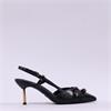 Tamaris Kora Slingback Pencil Heel - Black Leather