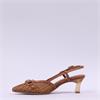 Tamaris Angatha Low Heel Weave Slingback - Cognac