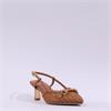 Tamaris Angatha Low Heel Weave Slingback - Cognac