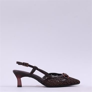 Tamaris Angatha Low Heel Weave Slingback - Mocca