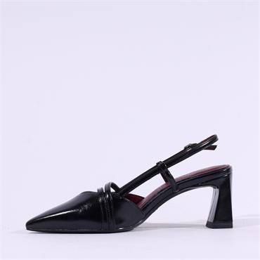 Tamaris Aquila Pointed Strappy Slingback - Black