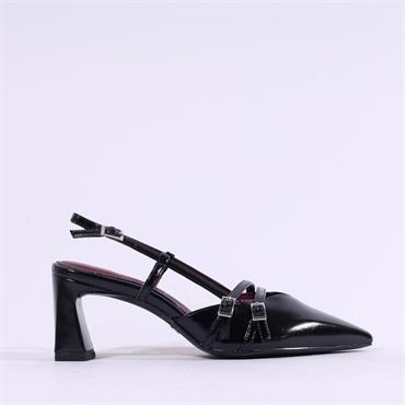 Tamaris Aquila Pointed Strappy Slingback - Black