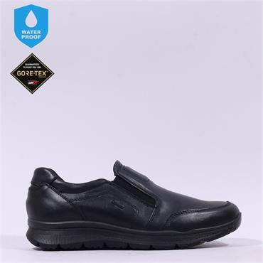 Ara Men Benjo GoreTex Slip On Shoe - Black Leather