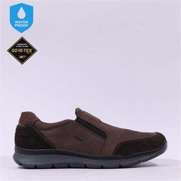 Ara Men Benjo GoreTex Slip On Shoe - Brown Nubuck
