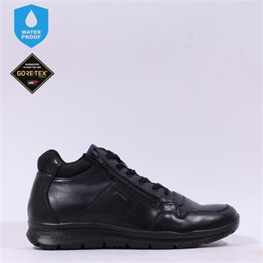 Ara Men Benjo GoreTex Side Zip Boot - Black Leather
