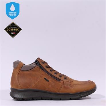 Ara Men Benjo GoreTex Side Zip Boot - Brown Nubuck