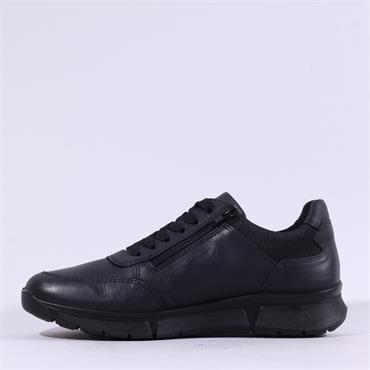Ara Men Romano GoreTex Wide Fit Shoe - Black Leather