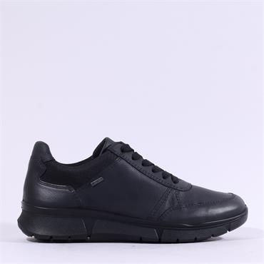 Ara Men Romano GoreTex Wide Fit Shoe - Black Leather