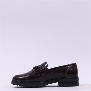 Ara Cambridge Link Loafer - Burgundy Patent