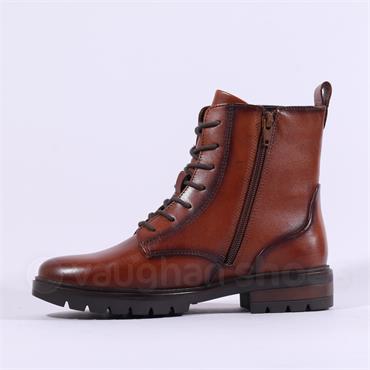 Ara Cambridge Laced Ankle Boot - Tan Leather