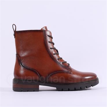 Ara Cambridge Laced Ankle Boot - Tan Leather