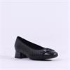 Ara Graz Block Heel Link Court - Black Leather