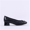 Ara Graz Block Heel Link Court - Black Leather