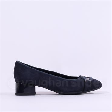 Ara Graz Block Heel Link Court - Dark Navy Suede