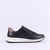 Ara Osaka 2.0 Side Zip Lace Trainer - Black Bronze