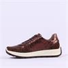 Ara New York Side Zip Laced Trainer - Cognac Combi