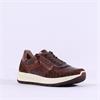 Ara New York Side Zip Laced Trainer - Cognac Combi