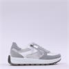 Ara New York Side Zip Laced Trainer - Grey Silver