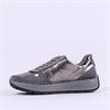 Ara New York Side Zip Laced Trainer - Gun Metal