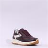 Ara New York Side Zip Laced Trainer - Merlot Cream