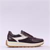 Ara New York Side Zip Laced Trainer - Merlot Cream