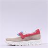 Ara New York Slip On Buckle Wedge - Beige Red