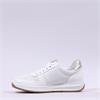 Ara Osaka 3.0 Side Zip Punched Trainer - White Gold Leather