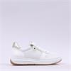 Ara Osaka 3.0 Side Zip Punched Trainer - White Gold Leather