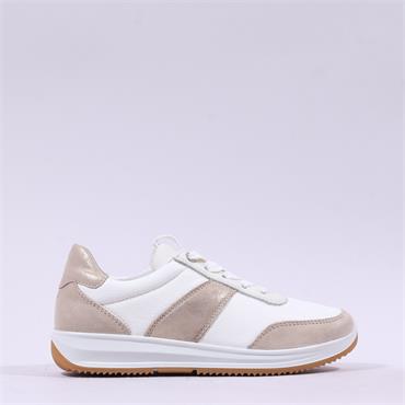 Ara Osaka 3.0 Internal Zip Lace Trainer - Cream Beige