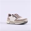 Ara Sapporo Side Zip Platform Trainer - White Taupe