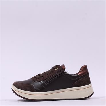 Ara Sapporo 3.0 Platform Lace Trainer - Brown Bronze