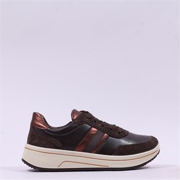 Ara Sapporo 3.0 Platform Lace Trainer - Brown Bronze