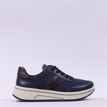 Ara Sapporo 3.0 Platform Lace Trainer - Navy Burgundy