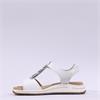 Ara Osaka Metal Plate Velcro Sandal - White Leather