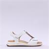 Ara Osaka Metal Plate Velcro Sandal - White Leather
