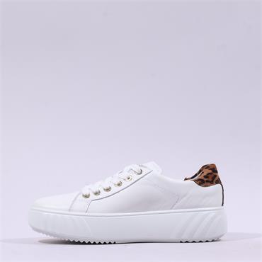 Ara Monaco Platform Laced Trainer - White Leopard