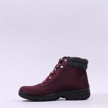 Ara Saas GoreTex Laced Fleece Boot - Burgundy